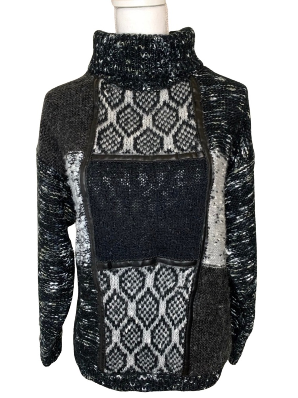 Maurada Women Knit Turtleneck Sweater Long Sleeve Size Small